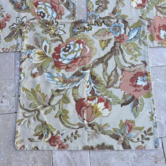 Lot of 3 Pottery Barn Vanessa Pillow Covers 24”x24” Floral Square Farmhouse - Picture 3 of 11